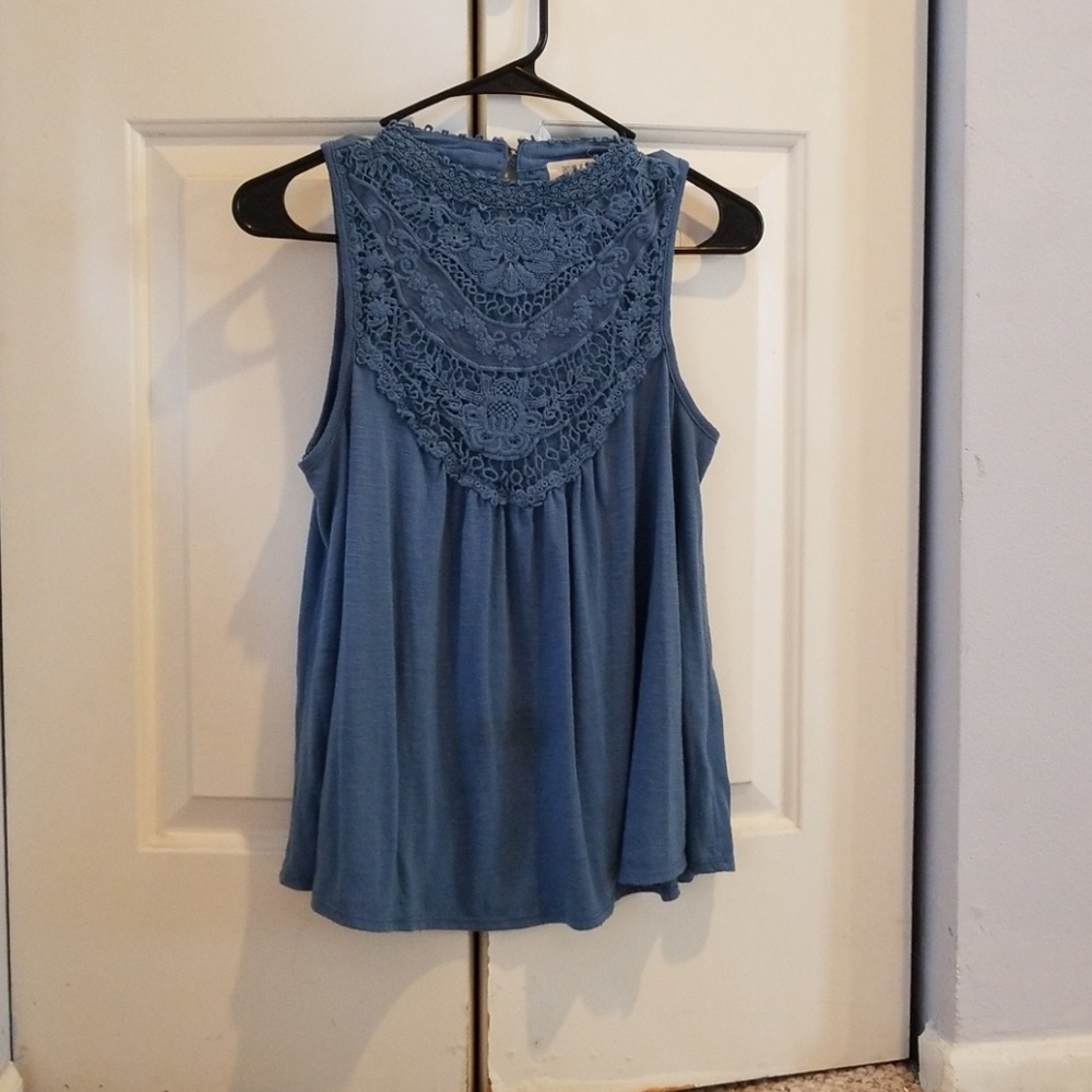 Blue sleeveless top